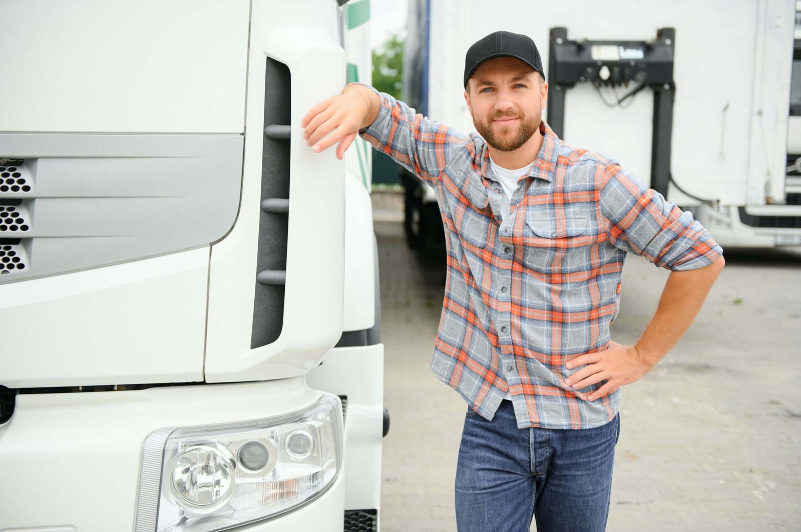 Portrait Of Young Caucasian Bearded Trucker Standi USHELBU Scaled 1